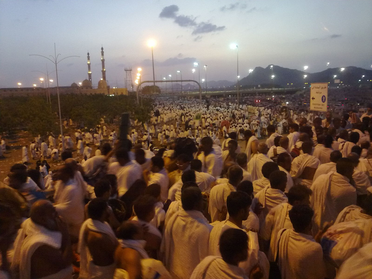The journey from Arafah to Muzdalifah showing the route and key landmarks